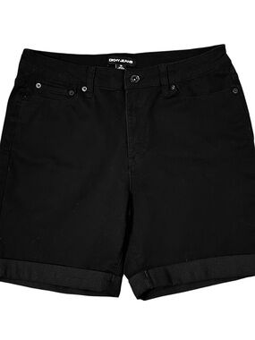 DKNY Black Shorts Size 10 Stretch Cuffed Wardrobe Basics Soft